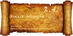 Kuczik Arisztid névjegykártya